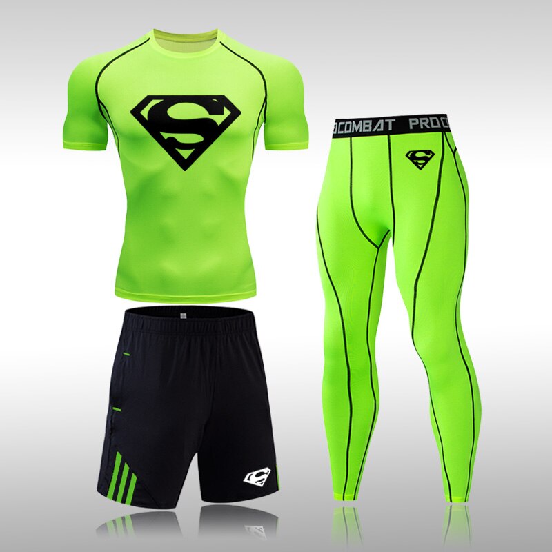 Tracksuit Men Sports Suit Gym Fitness Compression Clothes Running Jogging Sportwear Exercise Workout Rashguard Tights