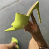12cm High Heels Slippers and Sandals Pointed Toe High Heel Slippers Sandals Woman Shoes Candy Orange Green Nude Women Shoes