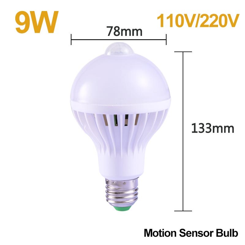 Motion Sensor Led Night Light PIR Sensor Lamp Smart Lighting 110V 220V 15/20/30/40w Ceiling Wall Lamps For Toilet Room Corridor