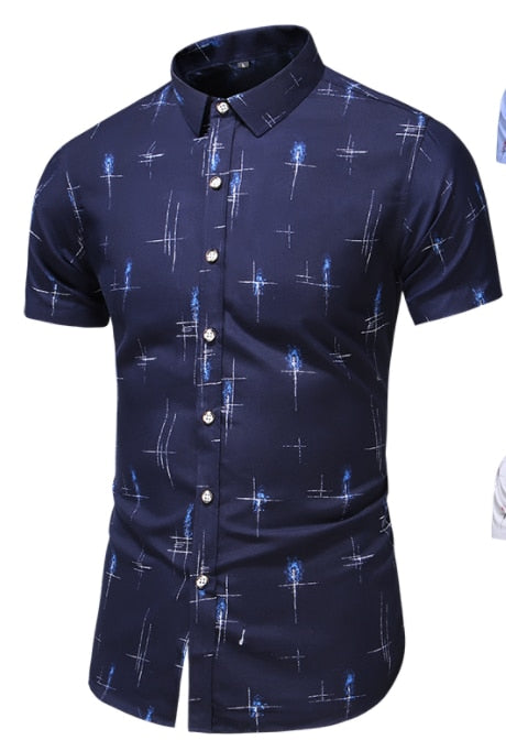 Fashion 9 Style Design Short Sleeve Casual Shirt Men's Print Beach Blouse 2022 Summer Clothing Plus Asian Size M-XXXL 4XL 5XL