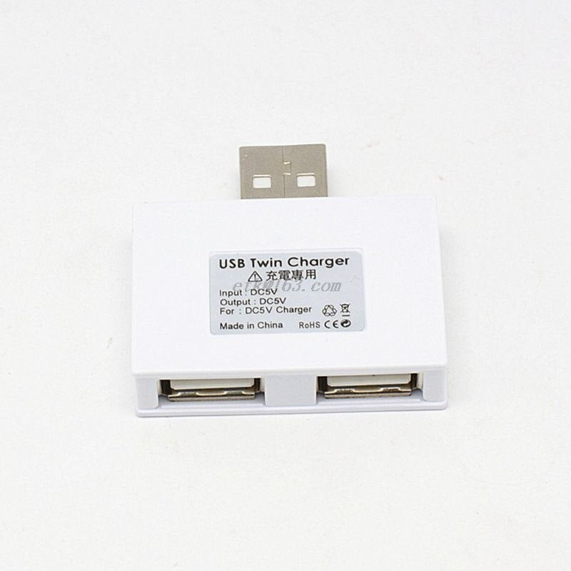 Fashion Mini USB Hub 2 Ports USB 2.0 Splitter Charger Adapter for Mobile Phone PC Computer Tablet Accessories