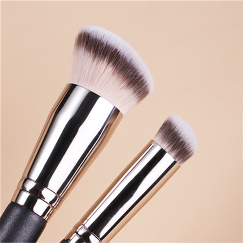 2 Pcs Black Wood Makeup Brushes Sets Magic Traceless Foundation Brush Profession Concealer Fluffy Soft Synthetic Hair Make Up