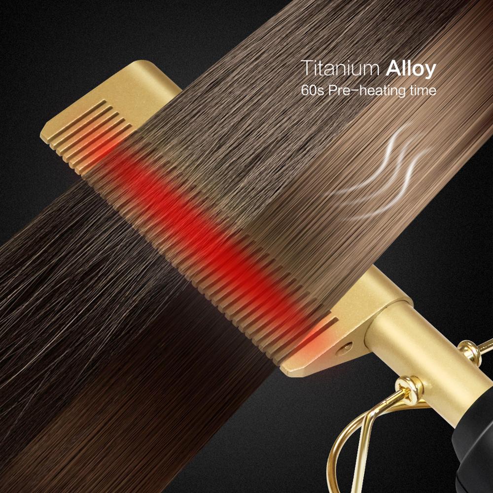 2 IN 1 Hair Straightener & Curler Heating Comb Dry Wet Use Flat Irons Hair Curler Styling Tools Hot Brush Comb