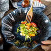 Ceramic Plate Creative Irregular Dishes Wave Side Tableware Series Retro Lotus Leaf Dish Main Course Pasta Salad Plate