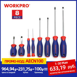 WORKPRO 8PC Screwdrivers Set Slotted/Phillips Screwdriver Precision Screwdrivers for Phone PC Electronics