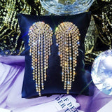 New Classic Crystal Earrings Ladies Exaggerated Long Earrings Tassels Rhinestone Earrings Fashion Ladies Korean Earrings Jewelry