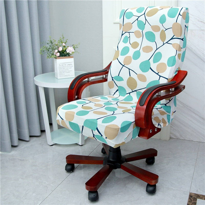 Modern Spandex Computer Chair Cover 100% Polyester Elastic Fabric Office Chair Cover Easy Washable Removeable Chair Cover