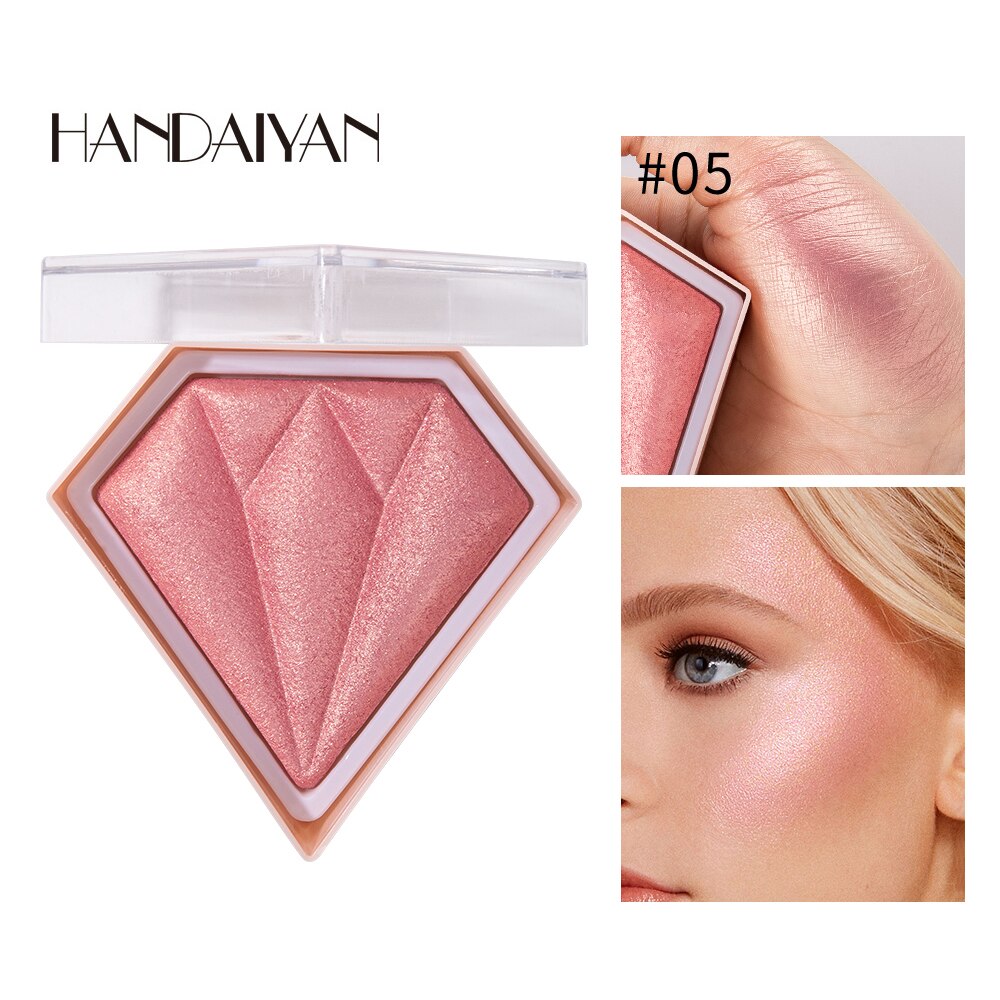 Diamond Highlighter Powder Palette Body Shimmer Bronze Pigment Glitter Face Contour Glow Highlight Makeup Palette handaiyan