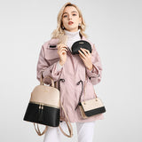 4pcs/set woman fashion backpack set female shoulder crossbody bag set PU leather purse clutch bag luxury card holder women gift
