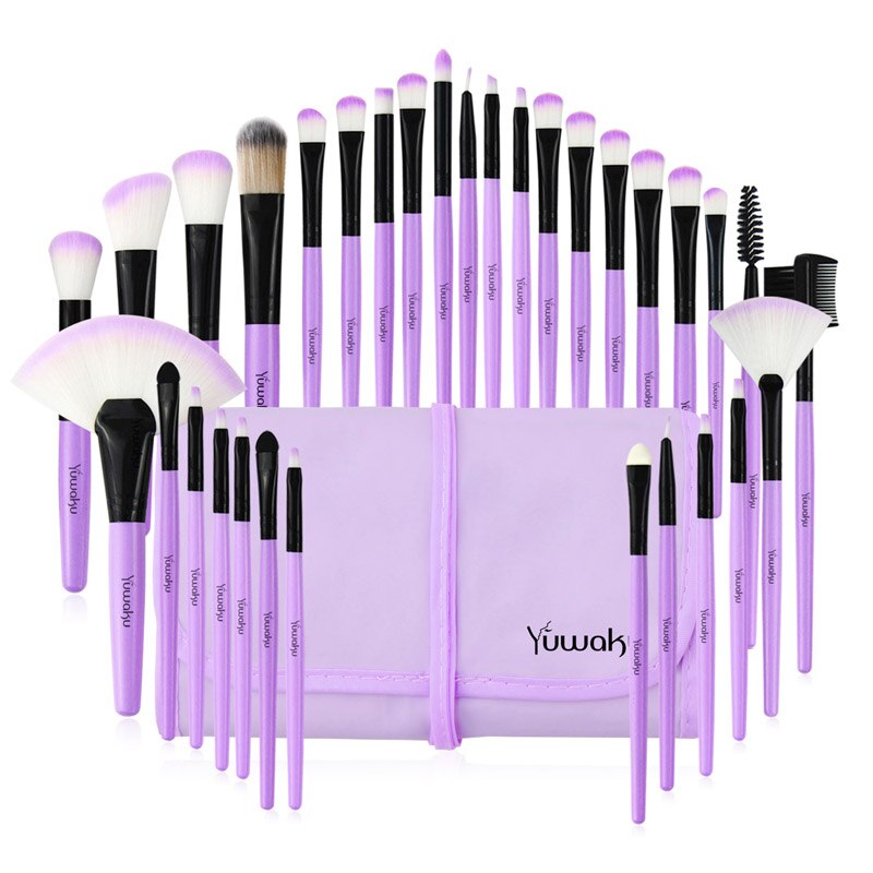 VANDER 32Pcs Makeup Brush Set W/ Bag Foundation Eye Shadows Lipsticks Powder Brushes Cosmetic Make up Brushes pincel maquiagem