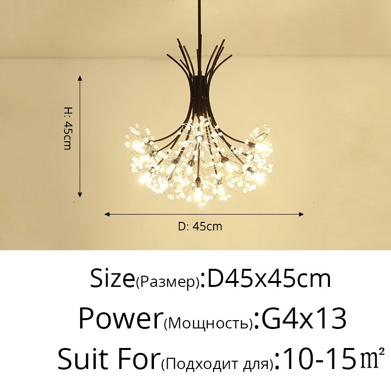 Dimmable Holding Flowers Deco Fixture Modern LED Chandeliers Lights Living Dining Room Bedroom Hall Hotel Lamps Indoor Lighting