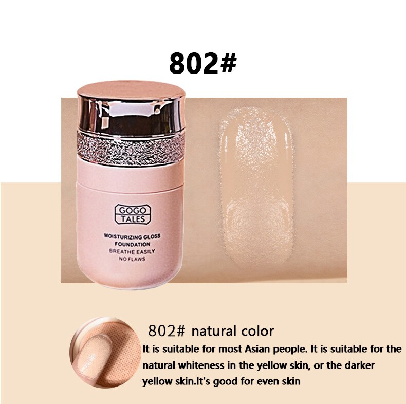 Gogo Tales Soft Light Liquid Foundation Students Cheap Concealer Moisturizing Foundation Cream