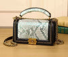 Luxury handbag real cowhide with snake skin fashion Handbag women's leather women bags designer handbags quality Women's bag