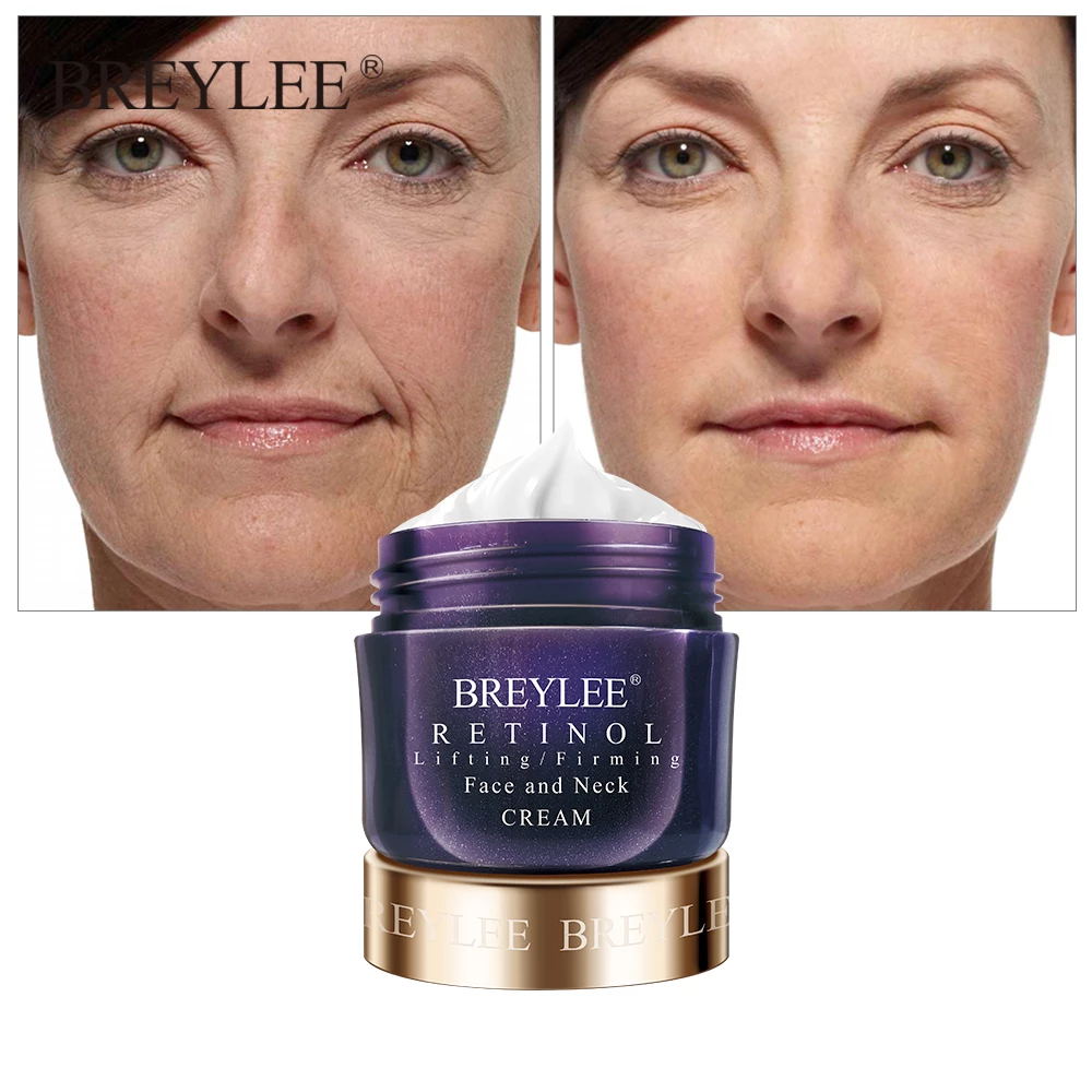 BREYLEE Retinol Firming Face Cream Lifting Neck Anti-Aging Remove Wrinkles Day Night Moisturizing Whitening Facial Cream Serum