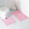 2ps-set Shaggy Chenille Bathroom Mat Set Absorbent And Machine Washable Fit Toilet Bathtub Living Room Door Bathroom Foot Floor