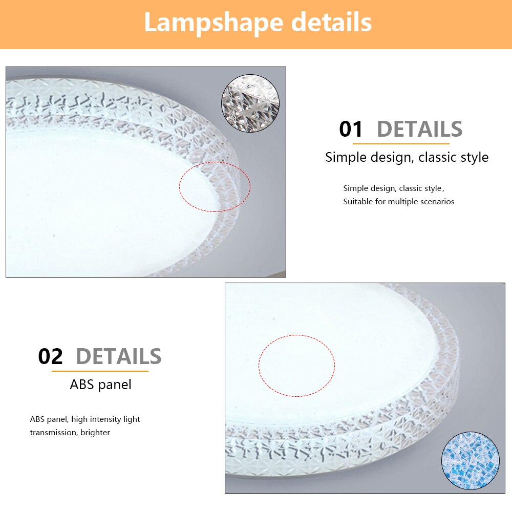 Modern Ultra Thin LED Ceiling Light 24/48W Modern Surface Mounted Led Ceiling Lamp for Living Room Bedroom Lighting Fixture