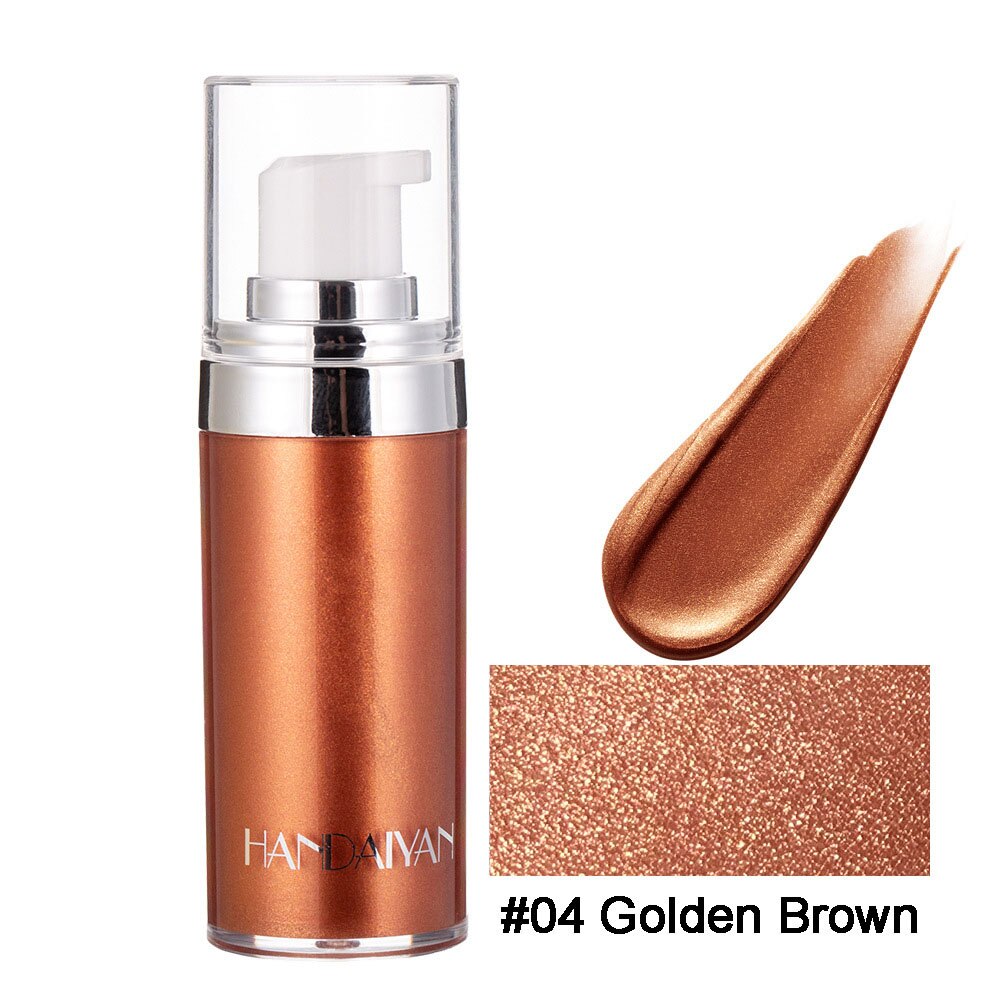 Hot sell bronze pearl white pearlescent fluorescent liquid highlighter spray illuminates the face and body to brighten highlight