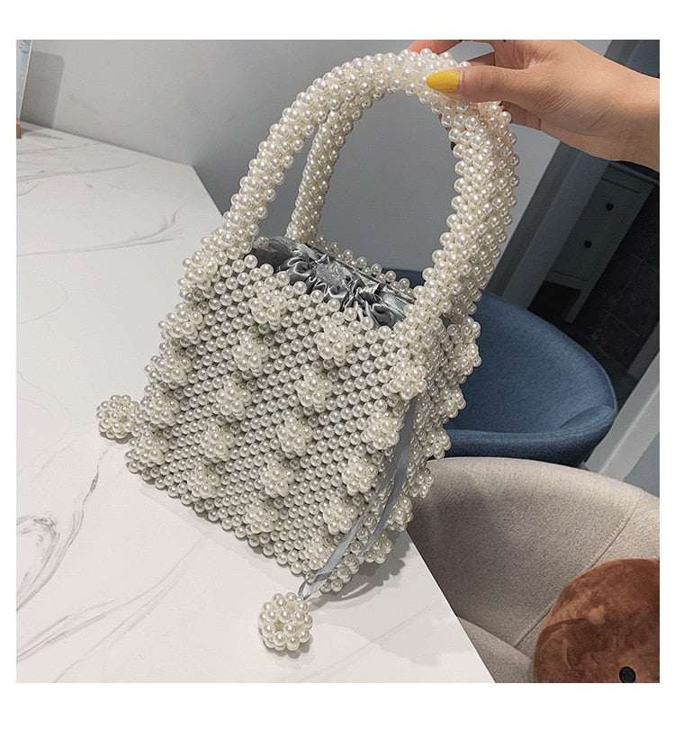 Magic Handbags Women Pearl Handmade Bag Beaded Totes Evening Bags Clutch Wallet