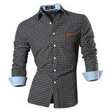 Jeansian Men's Casual Dress Shirts Fashion Desinger Stylish Long Sleeve Slim Fit 8371 ArmyGreen