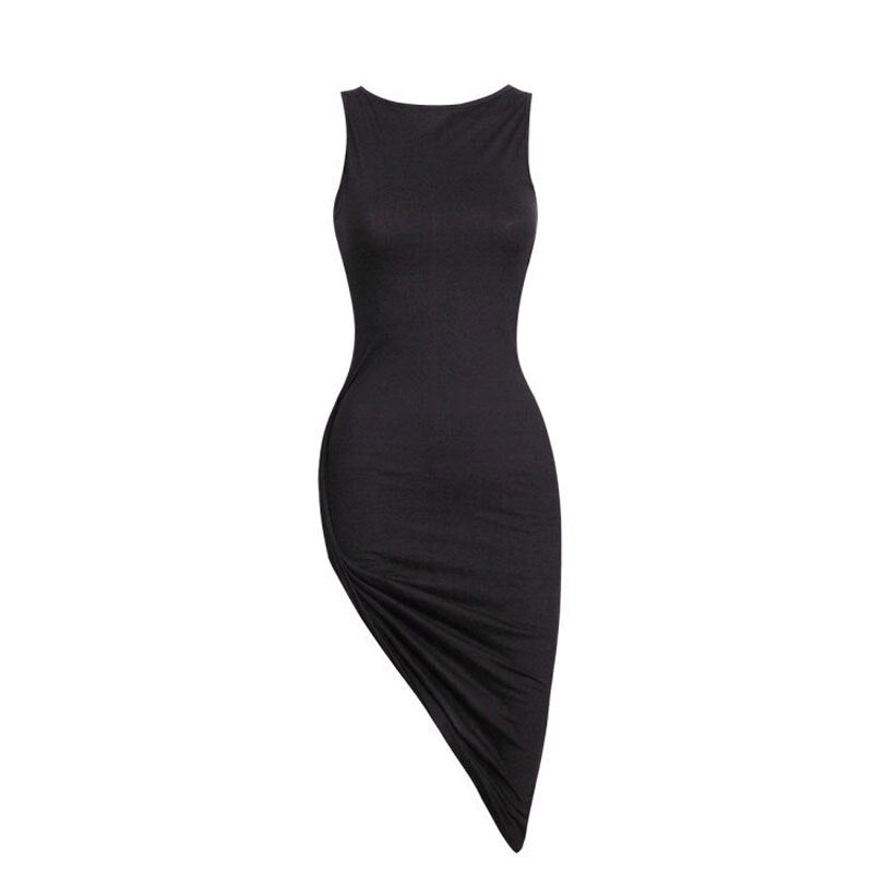 Sexy women Bandage sexy bodycon mini dress 2020 spring summer women fashion clubwear night party sleeveless dress Black tunic#J7