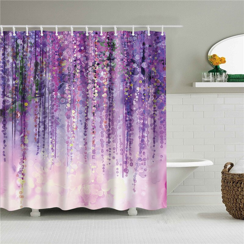 Maple Cactus Autumn Leaves Shower Curtains Bathroom Curtain Frabic Waterproof Polyester Multiple Sizes Bath Bathroom Curtain