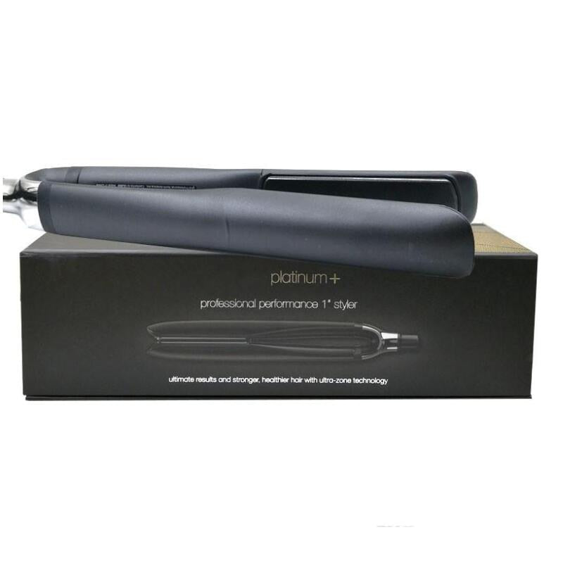 PLATINUM Plus + Hair Straighteners Professional Styler Flat Hair Iron Straightener Hair Styling tool Black/White 110V-240V