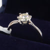 925 Sterling Silver Moissanite Ring 1ct IJ color Lab Diamond jewelry Snowflake style Anniversary Ring