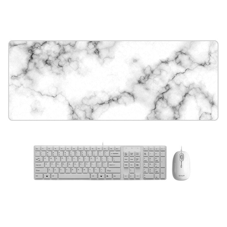 80x30cm Large Marble Desk Pad Mouse Pad Chill Gamer Waterproof Leather kawaii Desk Mat Computer Keyboard Table Decoration Cover