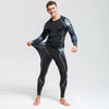 Mens Running Set Compression T-Shirt Pants Sport Long Sleeves T Shirts Fitness Rashguard Men Gym Leggings Clothes Tight Suit