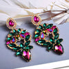 New Design Long Metal Colorful Crystal Drop Earrings High-Quality Fashion Rhinestones Jewelry Accessories For Women Wholesale