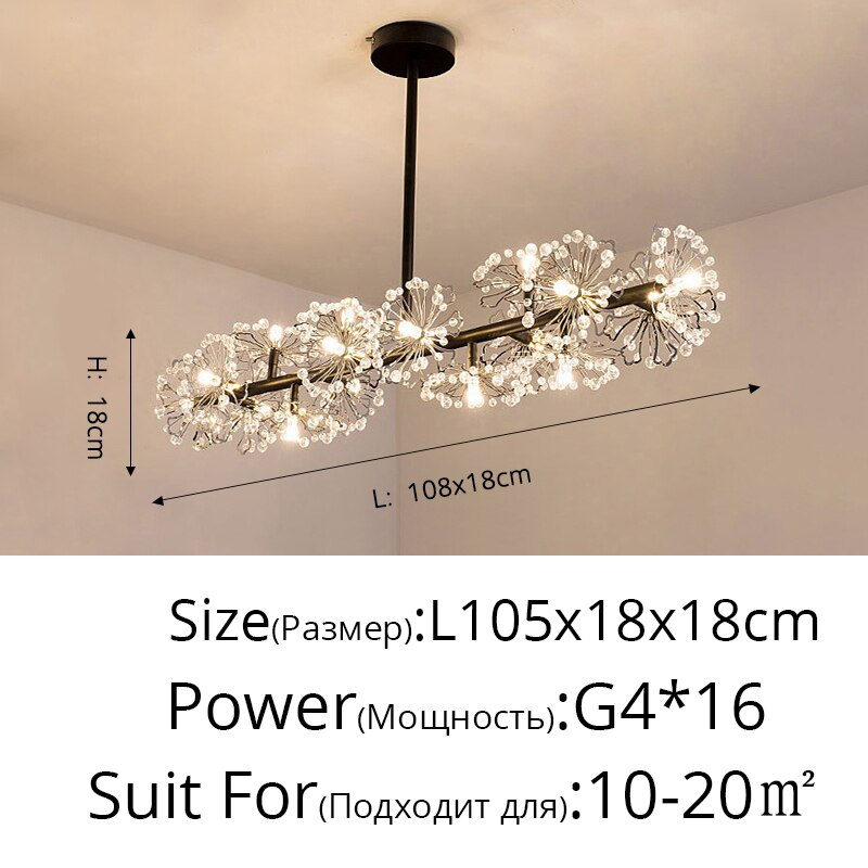 Dimmable Holding Flowers Deco Fixture Modern LED Chandeliers Lights Living Dining Room Bedroom Hall Hotel Lamps Indoor Lighting