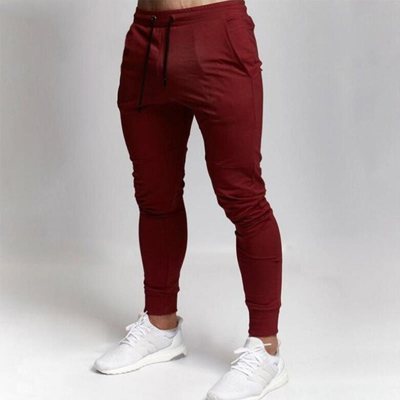 2019 Fashion Men Gyms Pants Joggers Fitness Casual Long Pants Men Workout Skinny Sweatpants Jogger Tracksuit Cotton Trousers