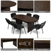 Giantex 69" x 35" Oval Conference Table with Rectangle Panel Base 6 People Engineered Wood Modern Design Meeting Table