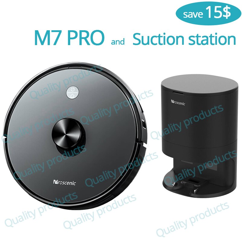 Proscenic M7 Pro 2700pa Laser Navigation Robot Vacuum Cleaner with Wet Cleaning Washing Vacuum Cleaner Carpet cleaner for Home