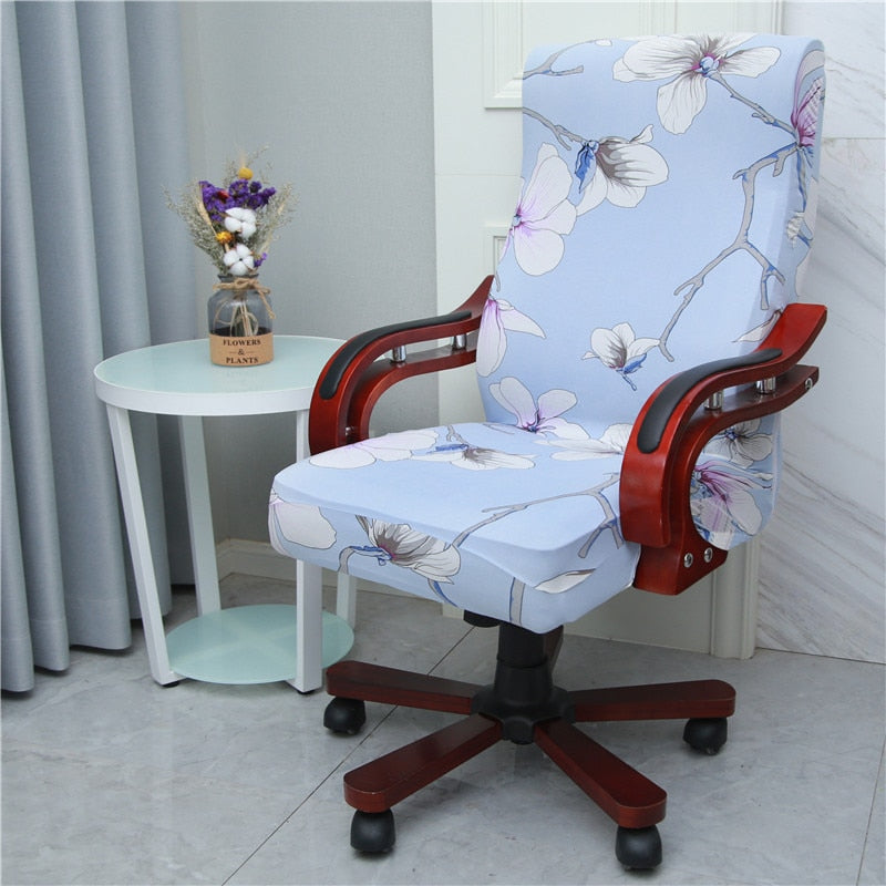 Modern Spandex Computer Chair Cover 100% Polyester Elastic Fabric Office Chair Cover Easy Washable Removeable Chair Cover