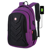 Crossten Business Travel Laptop Backpack, Large Capacity School Bag, USB Charger Port, 15” Computer Business bag, Waterproof EVA