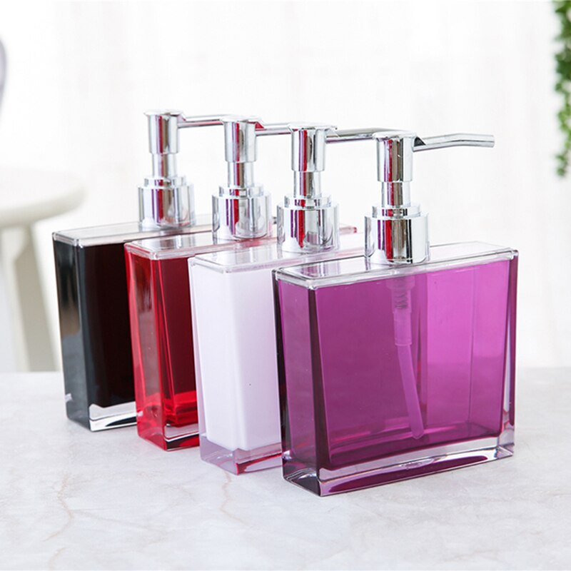 4Pcs/Set Bathroom Accessories Sets Plastic Square And Round Soap Dish Cups Lotion Bottle Soap Dispenser For Bathroom