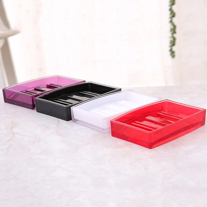 4Pcs/Set Bathroom Accessories Sets Plastic Square And Round Soap Dish Cups Lotion Bottle Soap Dispenser For Bathroom