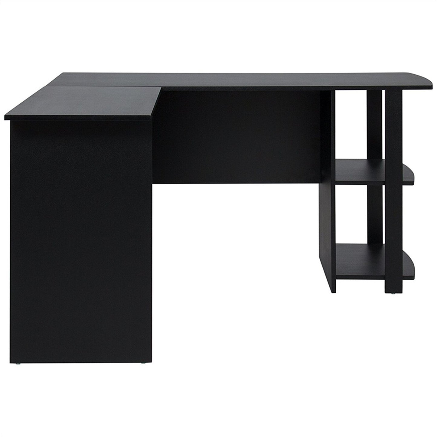 L-Shaped Desktop Computer Desk Study Table Office Table Easy to Assemble Can Be Used in home and office Black