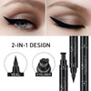Cosmetic Eyeliner Pencil Waterproof Eyeliner Stamp Black Quick Dry Double Head Liquid Eye Liner Easy Wear Makeup Tools Girlglee