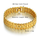 Chunky Mens Hand Chain Bracelets Male Wholesale Bijoux Gold/Silver Color Chain Link Bracelet For Men Jewelry pulseira masculina