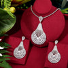GODKI Big Fashion Luxury Dandelion Statement Jewelry Set For Women Wedding Party Full Zircon Dubai Bridal jewelry Set 2021