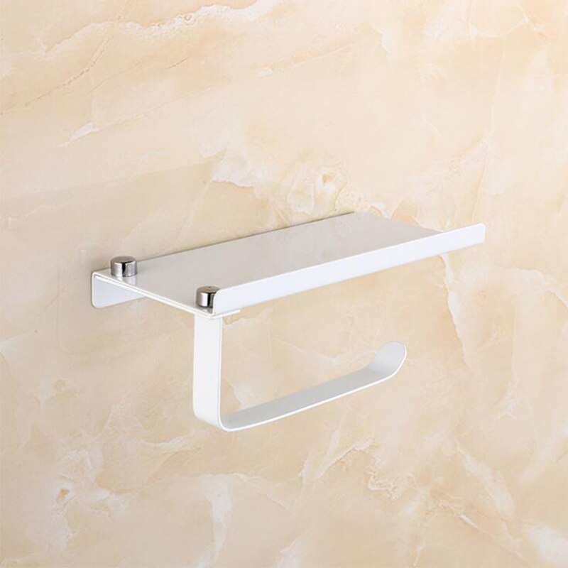 Stainless Steel Toilet Paper Holder Bathroom Paper Phone Holder Shelf Wall Mount Mobile Phones Towel Rack Bathroom Accessories