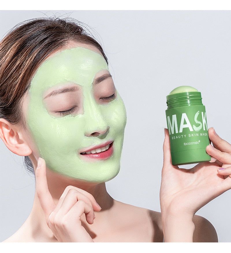 Green Tea Clean Facial Mask Beauty Skin Moisturizing Blackhead Stick Control Acne Pores Dirt Clearing Solid Mask Hydrating Bea