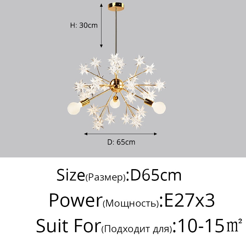 Dimmable Holding Flowers Deco Fixture Modern LED Chandeliers Lights Living Dining Room Bedroom Hall Hotel Lamps Indoor Lighting