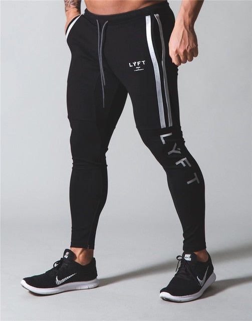 LYFT PIPING STRETCH PANTS Mens Sweatpants Running Sports Jogging Pants Men Trouser Tracksuit Gym Fitness Bodybuilding Men Pants