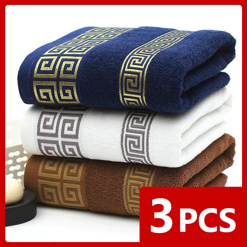 High Quality Luxury Soft Embroidered Beach Towels Bathroom Strongly Water Absorbent Adult 100% Cotton 35x75cm