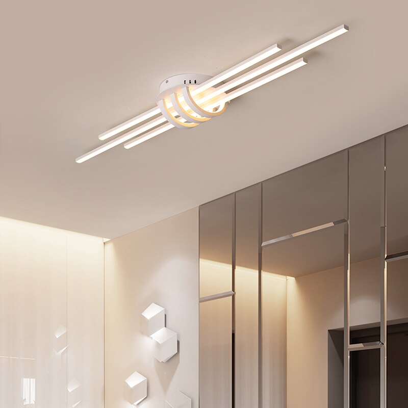 NEO Gleam Modern Led Chandelier for bedroom corridor foyer living room Matte Black/White 90-260V Led Ceiling Chandelier Fixtures