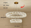 Post Modern Lustre K9 Crystal G4 Led Chandelier Foyer Luxury Plate Gold DIY Circle Chandelier Lighting Led Droplight Lamparas