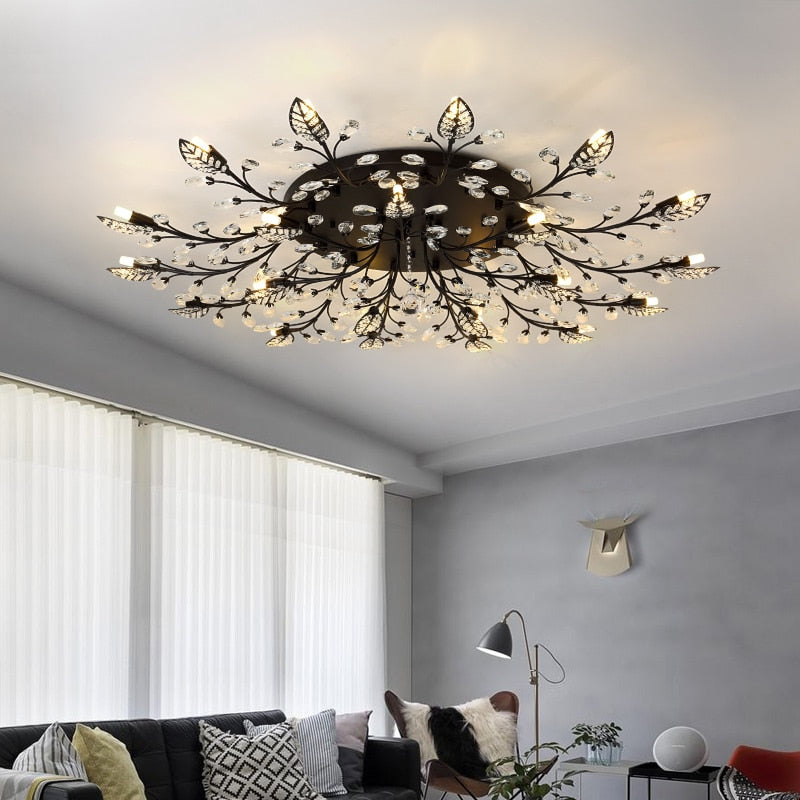 Modern LED Lusters Crystal Chandelier Indoor Lighting Ceiling Chandeliers Cristal For Living Room Bedroom Kitchen Fixture Lights